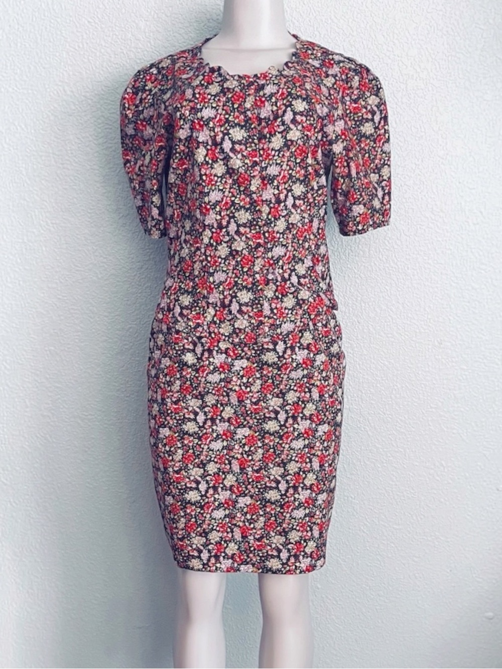 Vintage Laura Ashley Skirt Set 80s-90s Cotton/Linen Floral